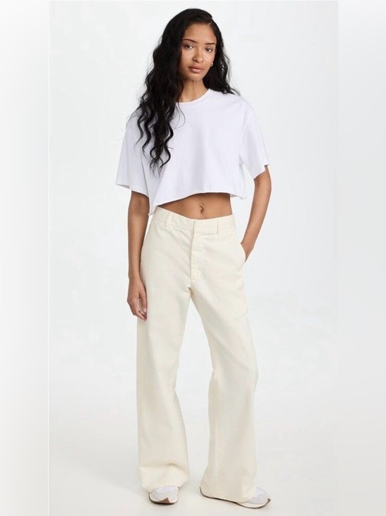 Re/Done Denim - Re/Done Super Wide Trouser in Ivory, NWT, size 27